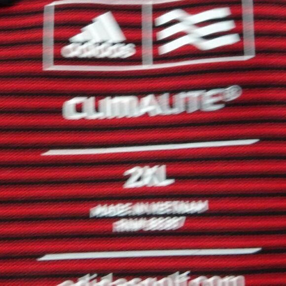 Adidas Climalite Red/Black Polo Shirt 2XL EUC - Picture 4 of 6